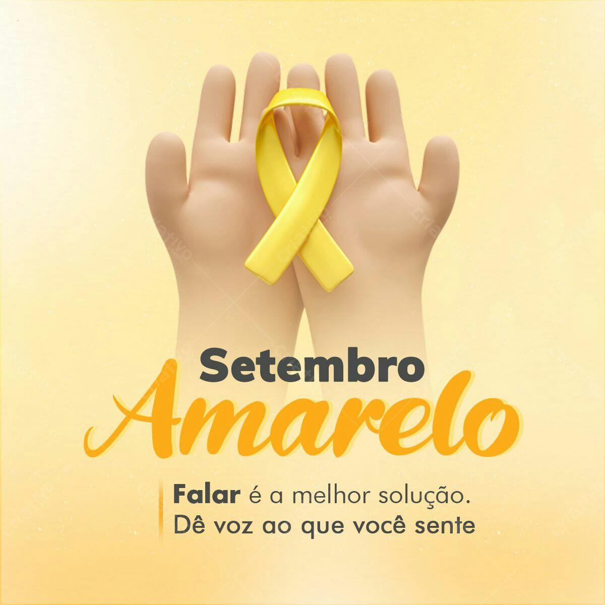 Post Setembro Amarelo PSD Editável