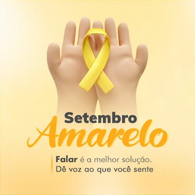 Setembro amarelo dê voz ao que você sente