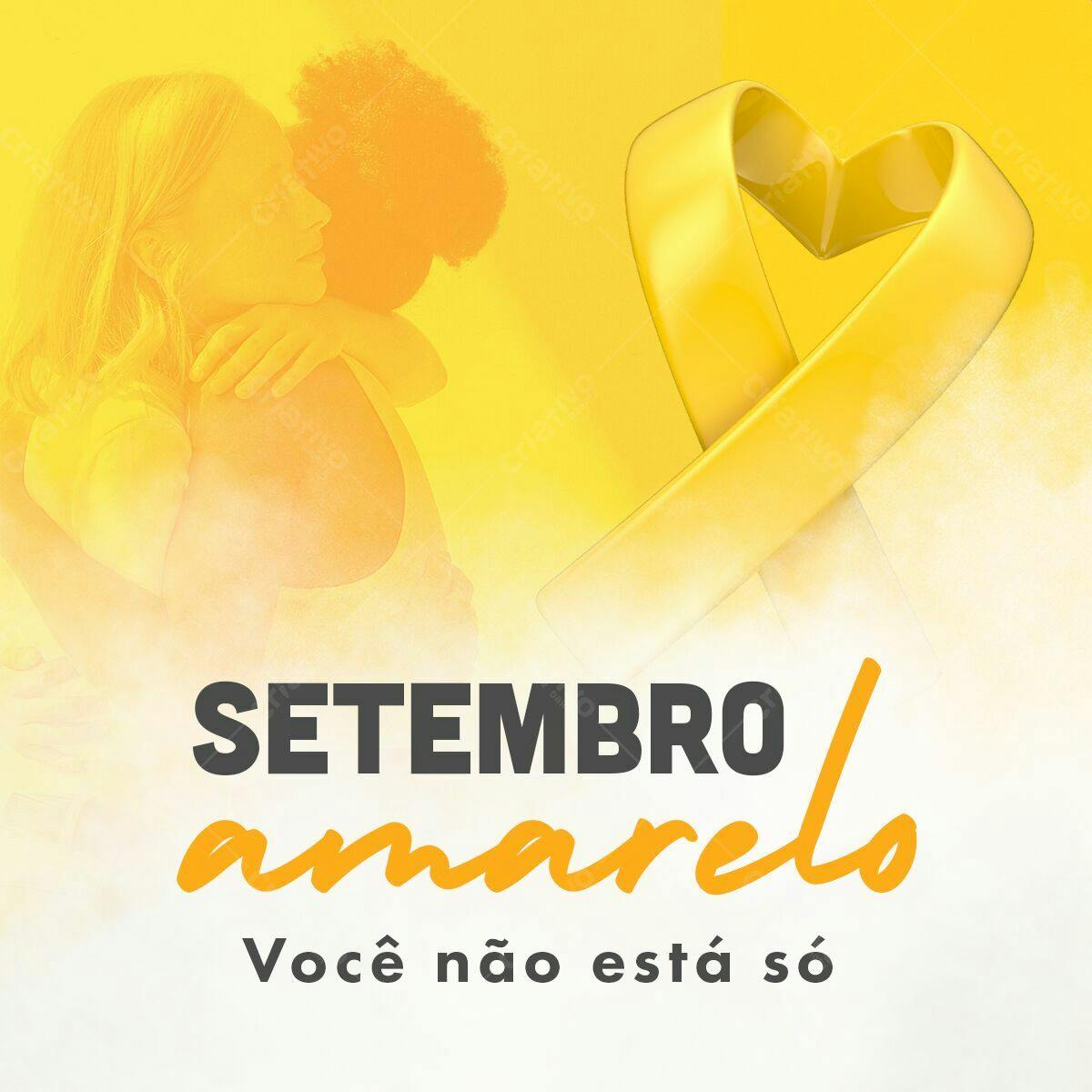 Post para Setembro Amarelo PSD Editável
