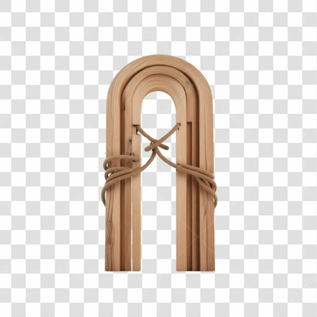Icone Cadeira Arco Madeira PNG com fundo transparente