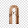 Wooden arches with rope, ai