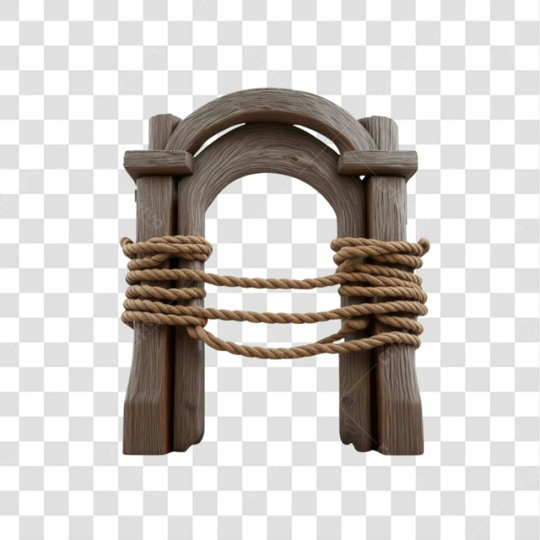 Icone Arco de Madeira com Corda PNG com fundo transparente
