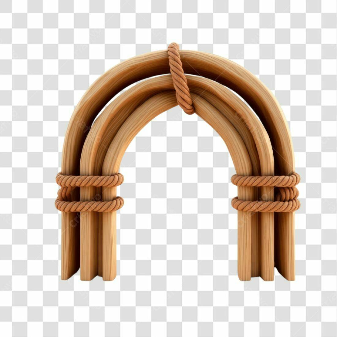 Arco de Madeira PNG com fundo transparente