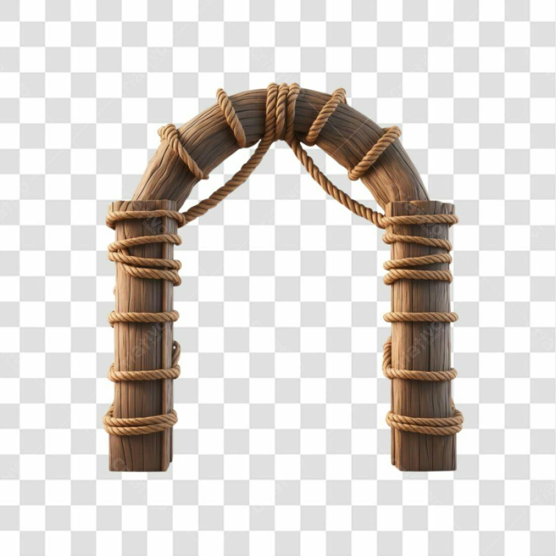 Arco de Madeira com Corda PNG com fundo transparente