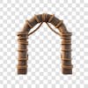 Wooden arches with rope, ai