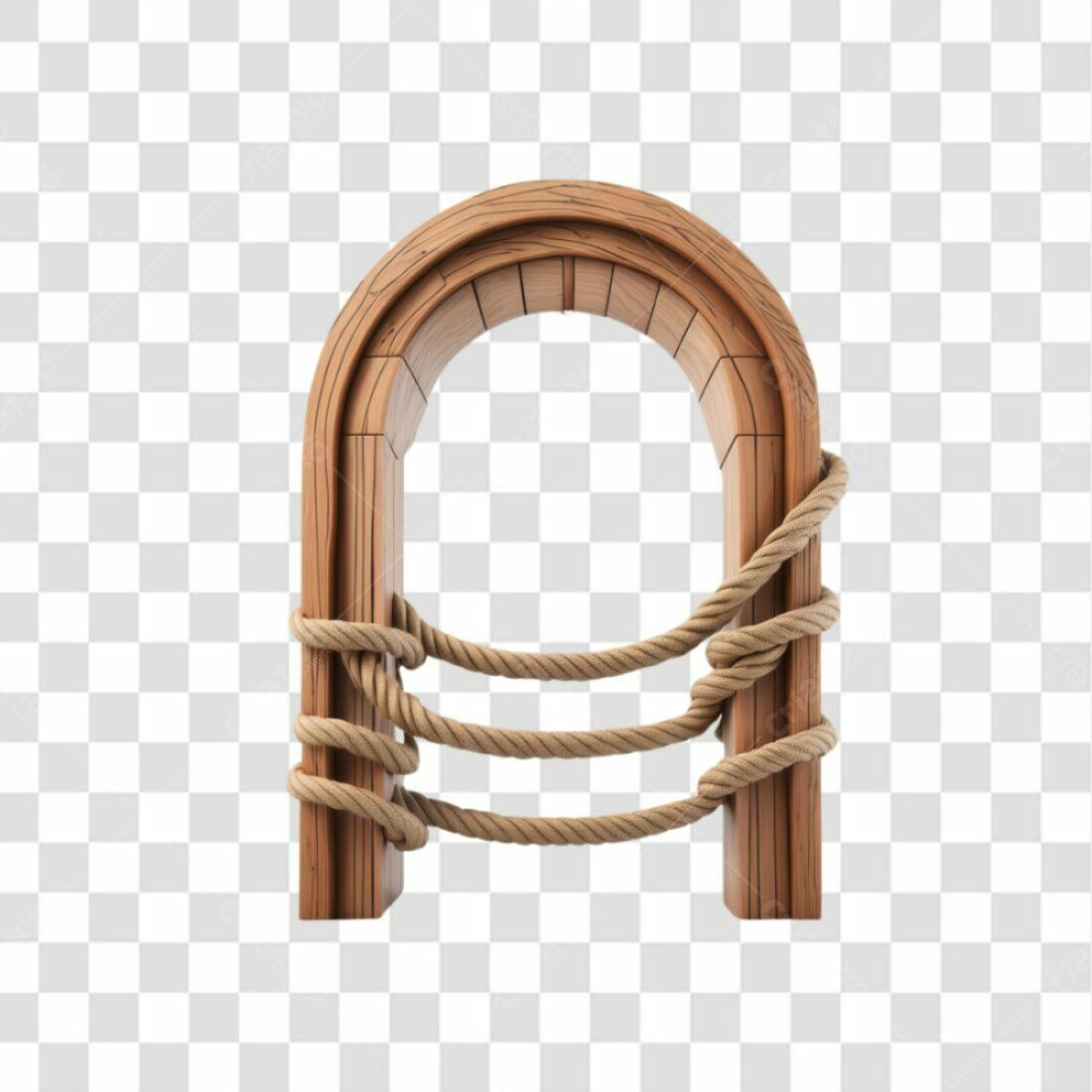 Arco de Madeira com Corda PNG com fundo transparente