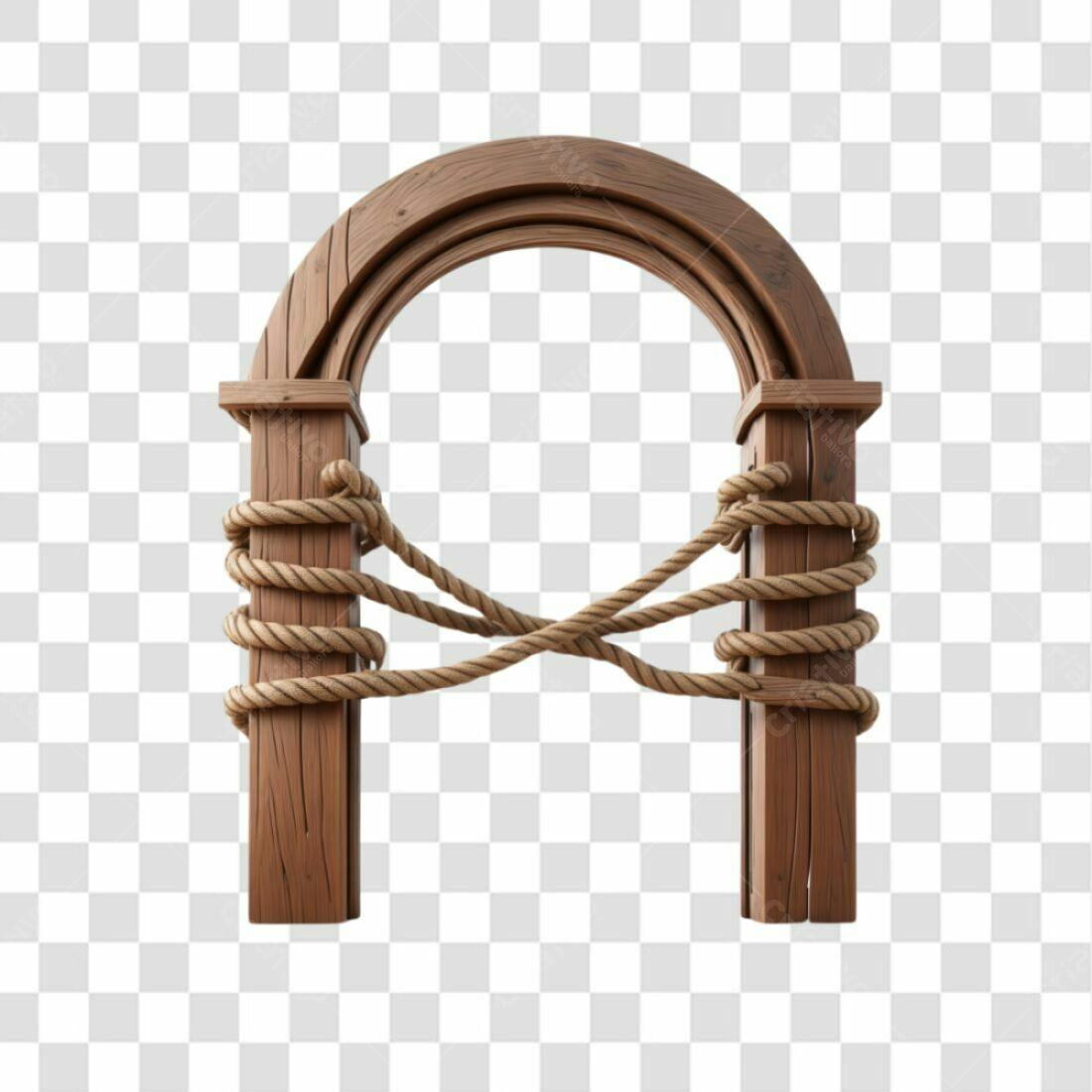 Arco de Madeira com Corda PNG com fundo transparente