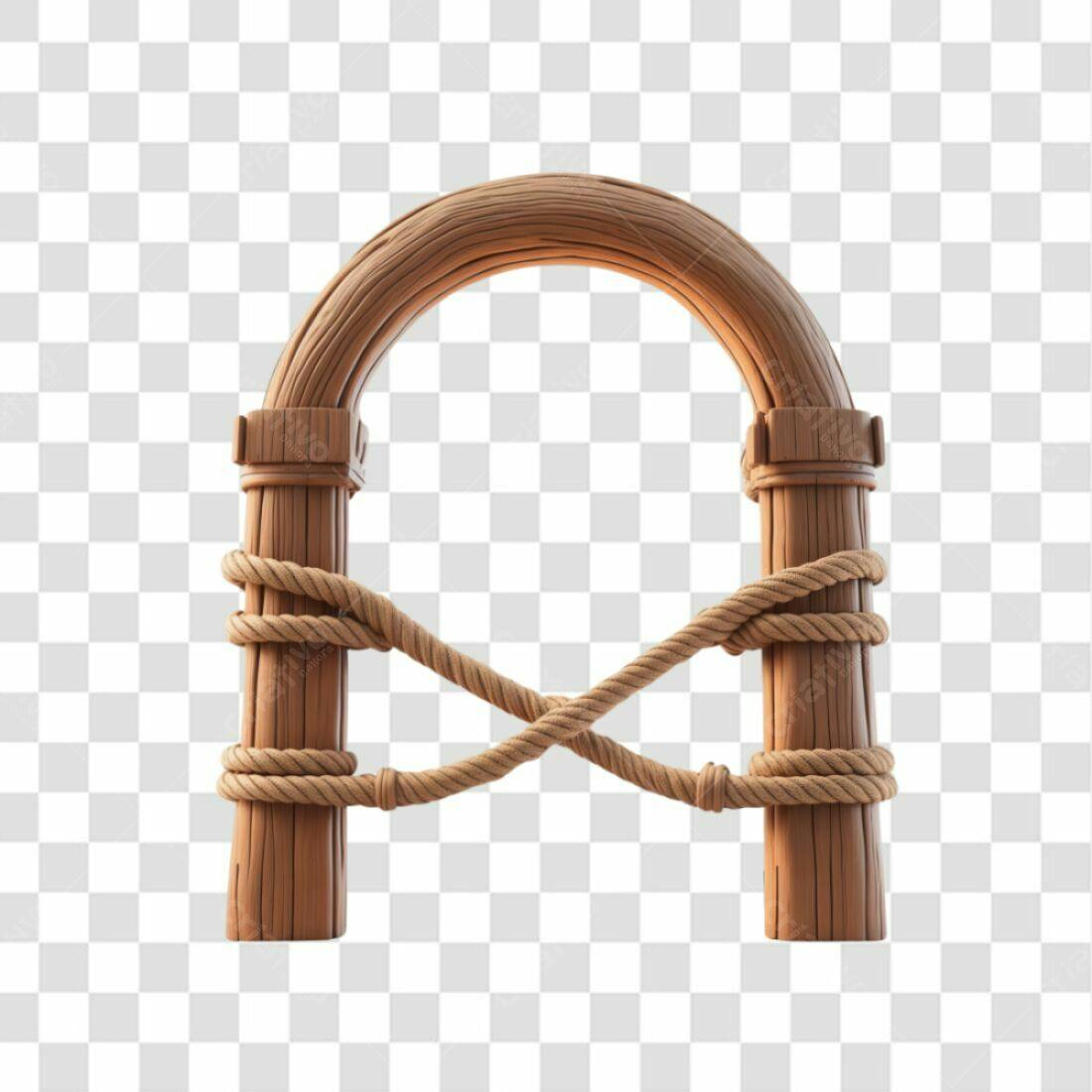 Arco de Madeira com Corda PNG com fundo transparente
