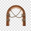 Wooden arches with rope, graphic resources, design elements, creative templates.