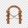 Wooden arches with rope, ai.