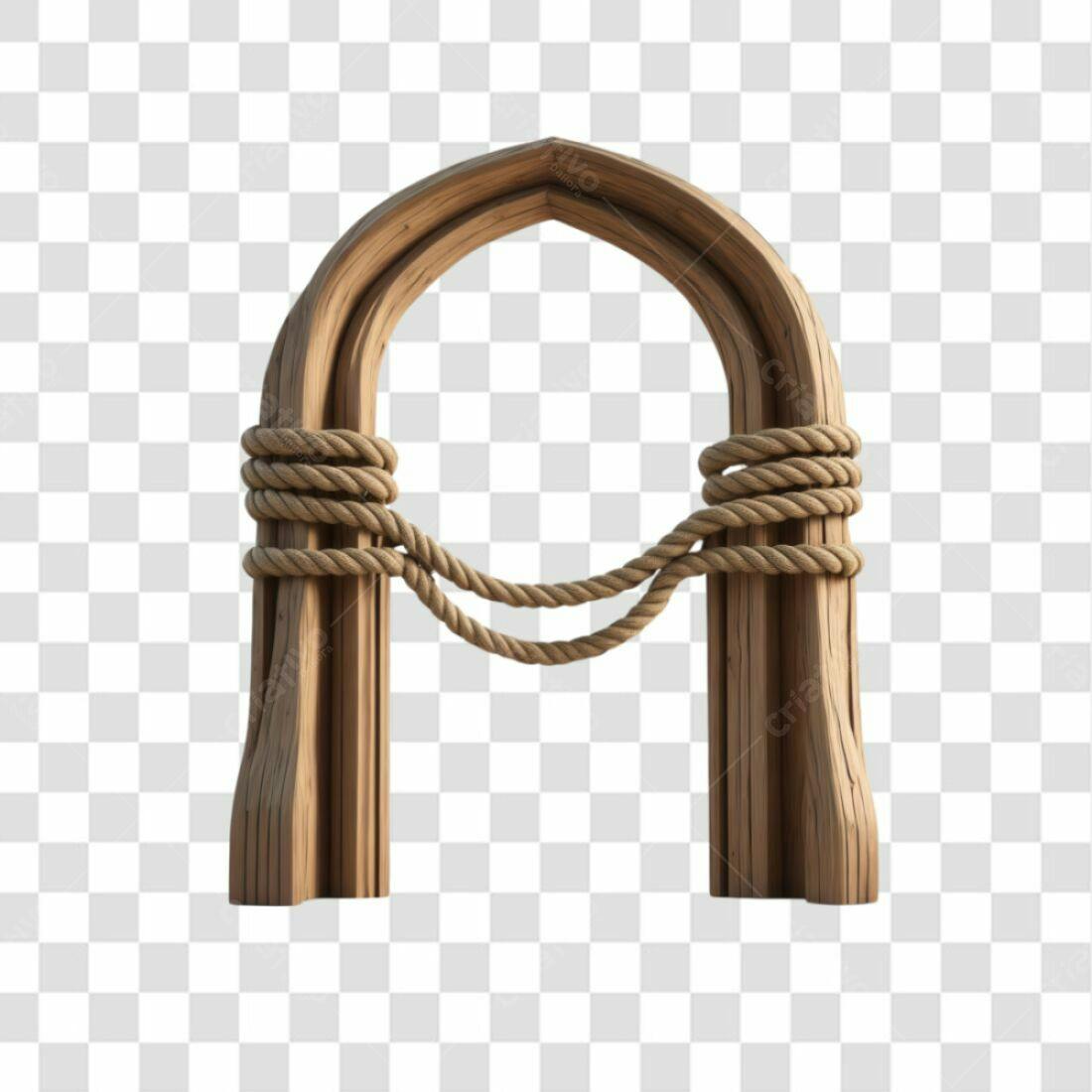 Arco de Madeira com Corda PNG com fundo transparente