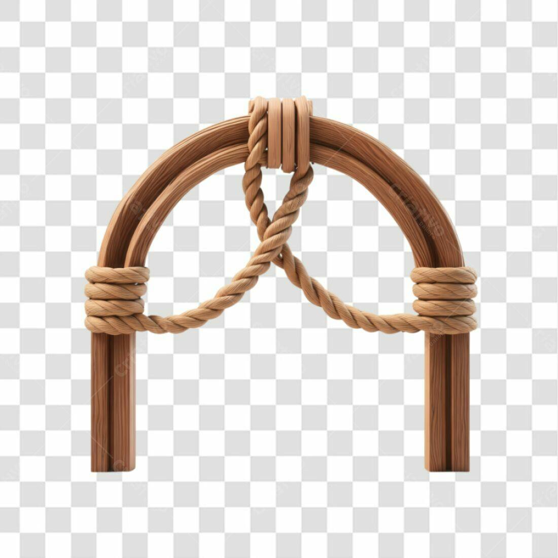 Arco de Madeira com Corda PNG com fundo transparente