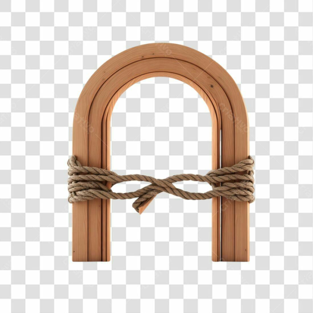 Icone Arco de Madeira com Corda PNG com fundo transparente