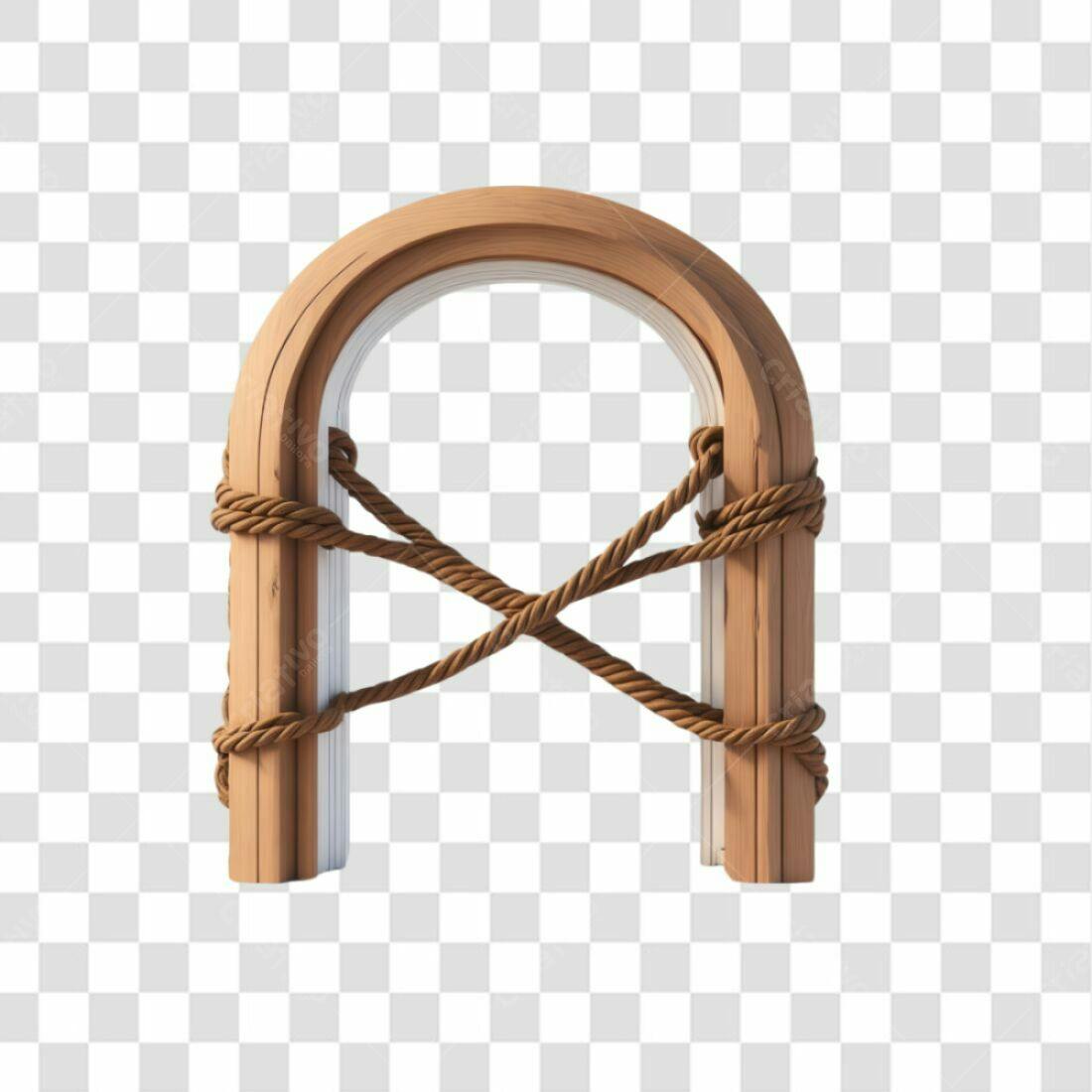 Arco de Madeira com Corda PNG com fundo transparente