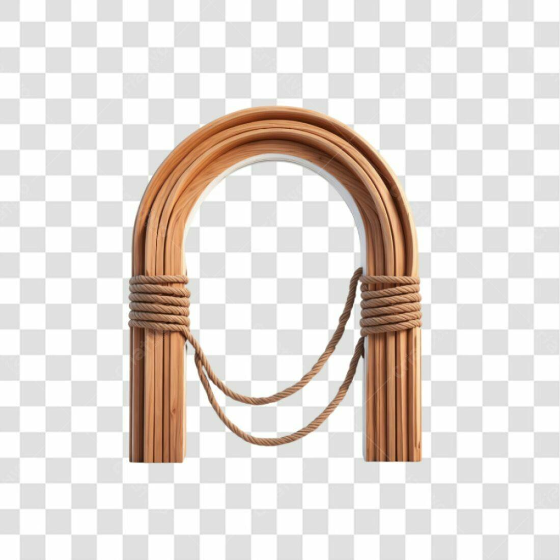 Arco de Madeira com Corda PNG com fundo transparente