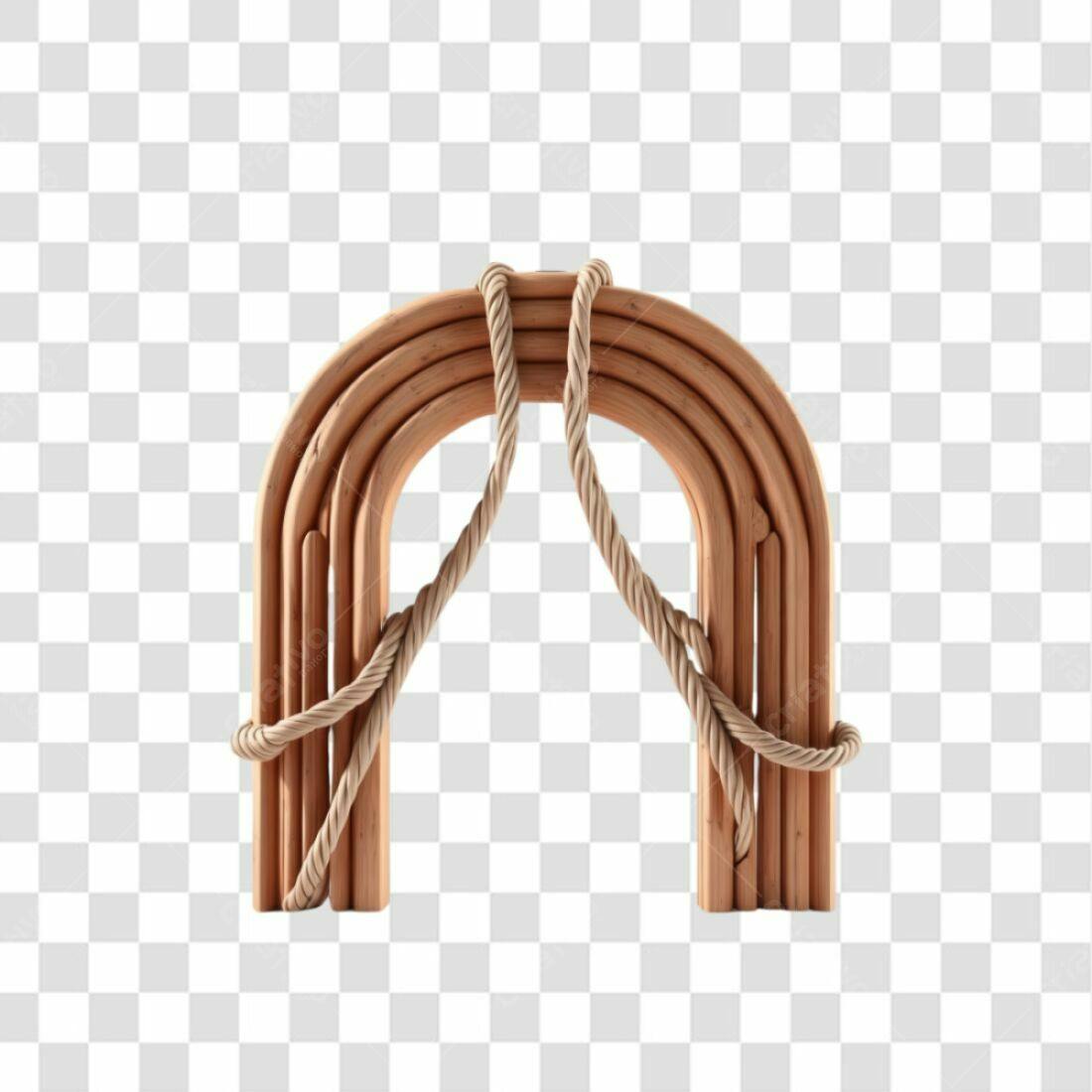 Arco de Madeira e Corda PNG com fundo transparente