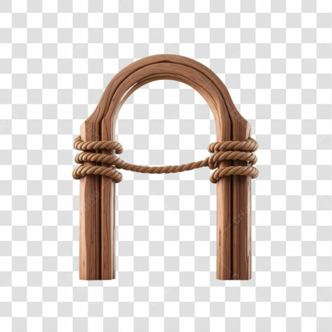 Arco de Madeira com Corda PNG com fundo transparente