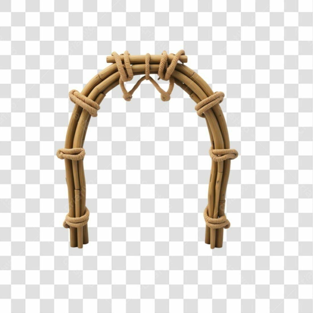 Arco de bambu PNG com fundo transparente