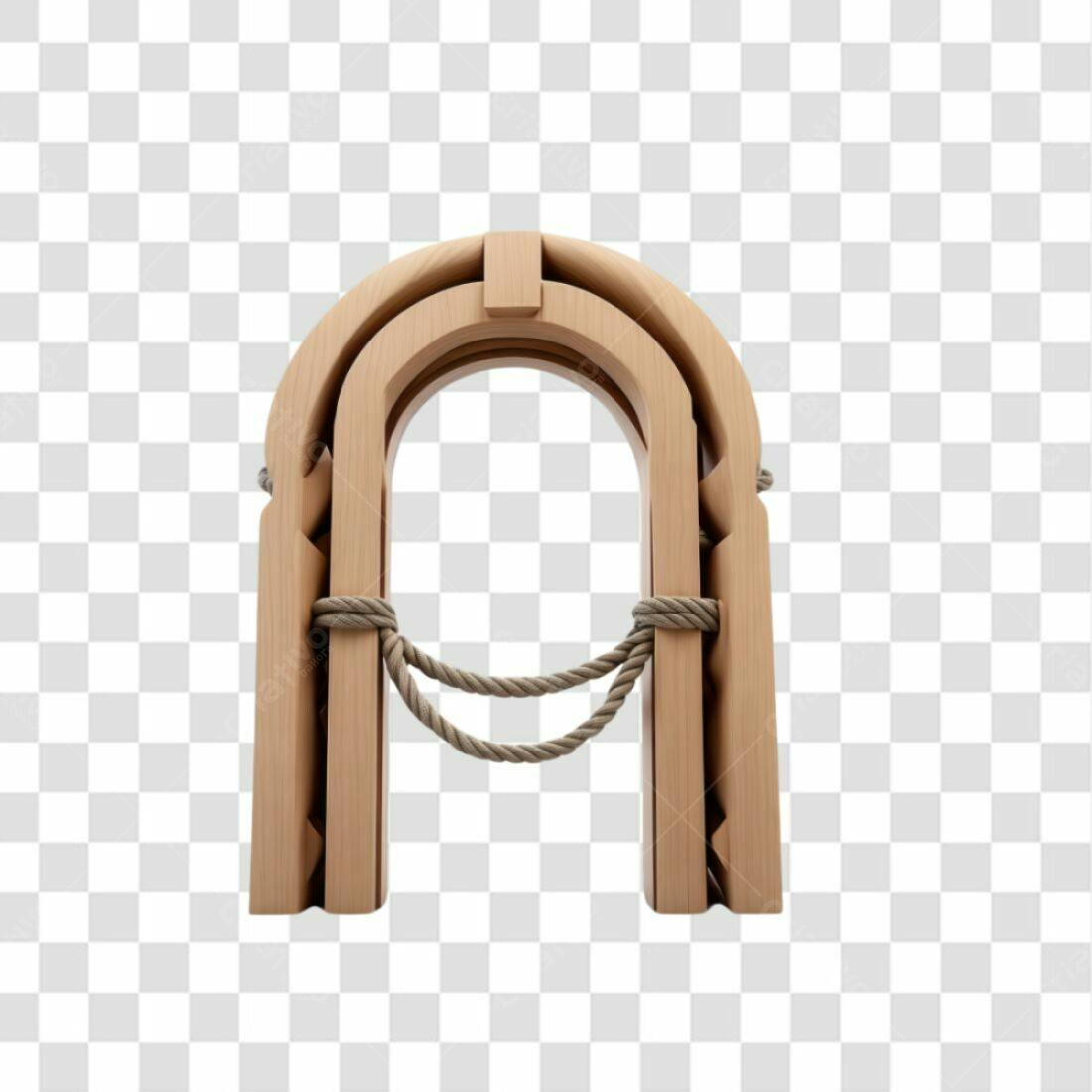 Arco de madeira PNG com fundo transparente