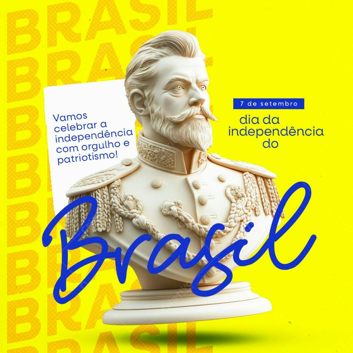 Post para Dia da Independência do Brasil PSD Editável