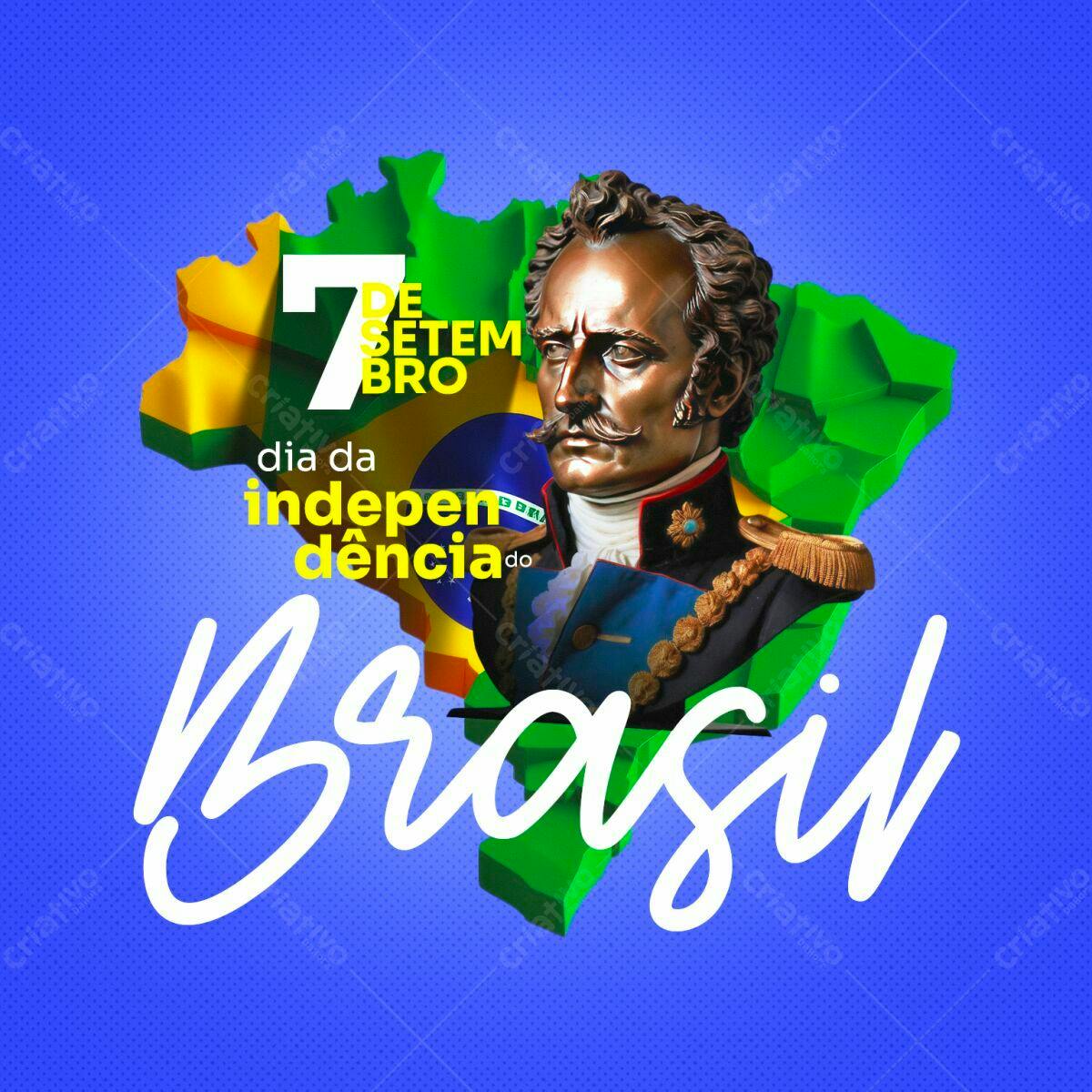 Flyer Dia da Independência do Brasil PSD Editável