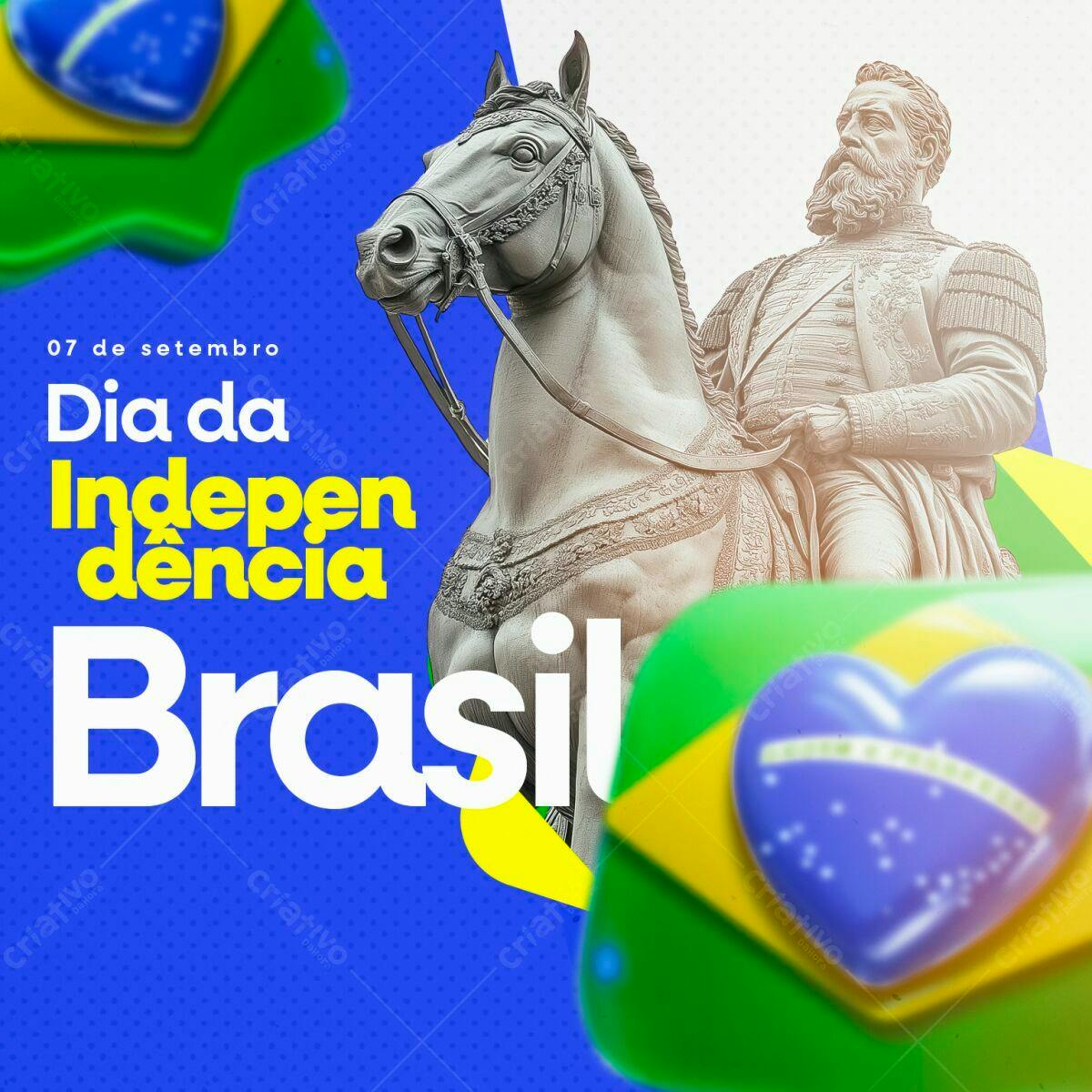 Flyer para o Dia da Independência do Brasil PSD Editável