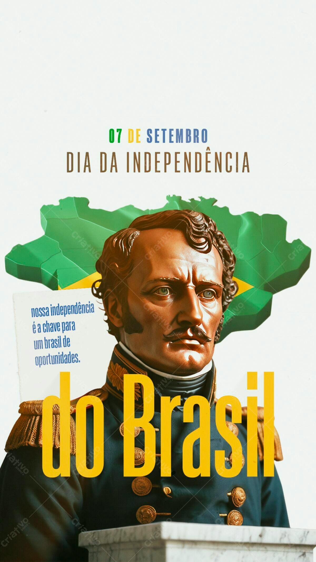 Flyer Dia da Independência do Brasil PSD Editável