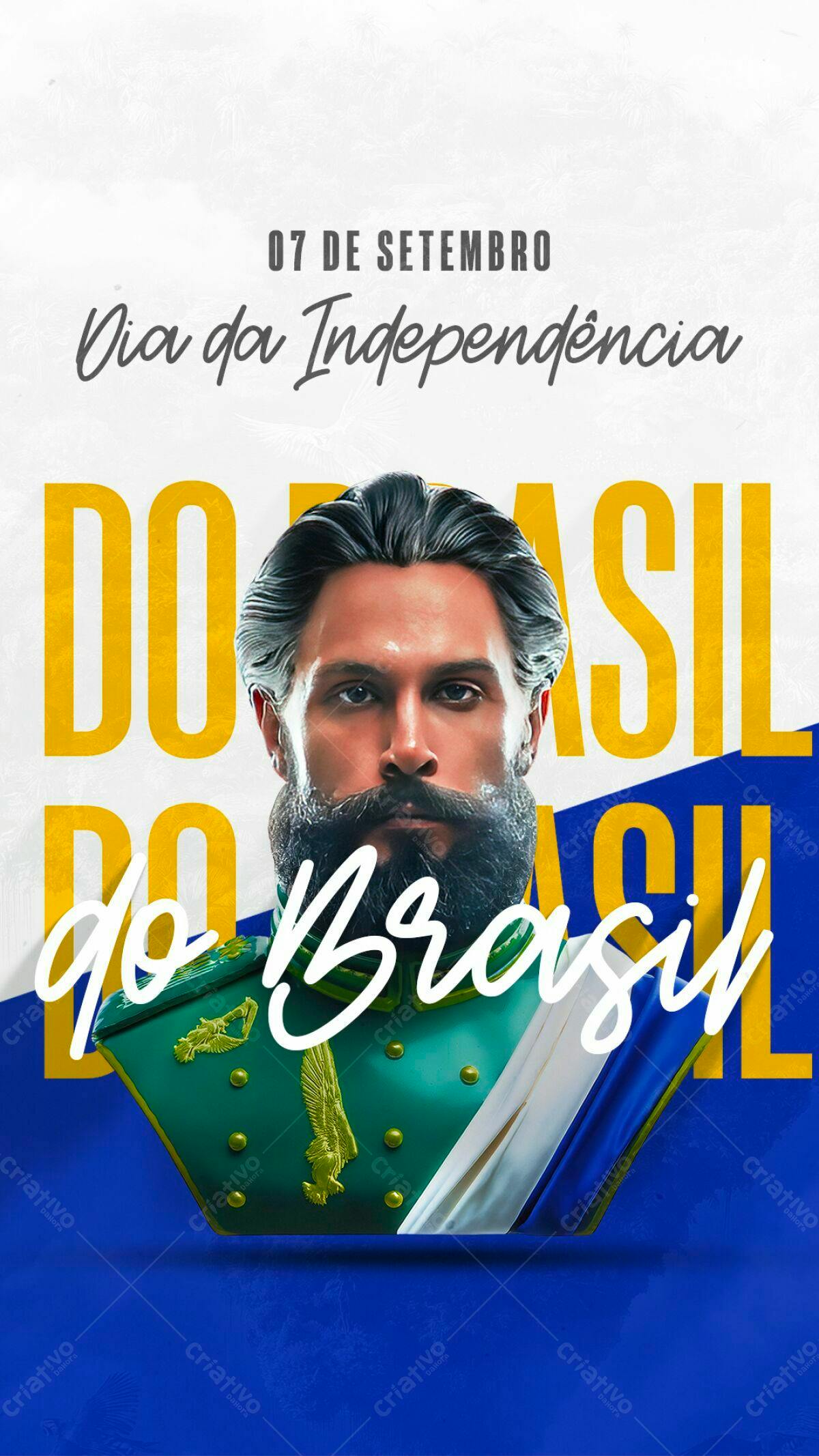 Flyer para o Dia da Independência do Brasil PSD Editável