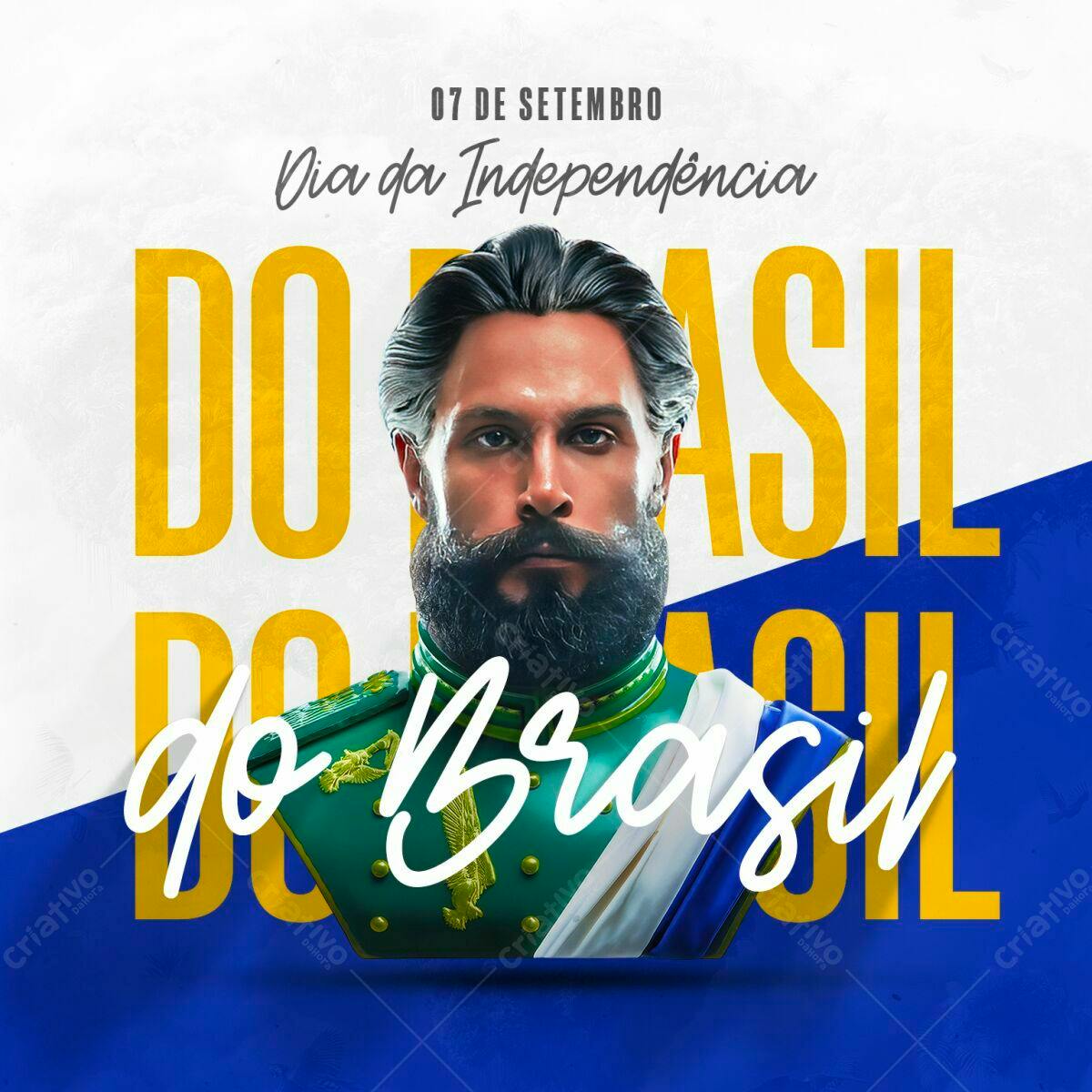 Flyer para Dia da Independência do Brasil PSD Editável