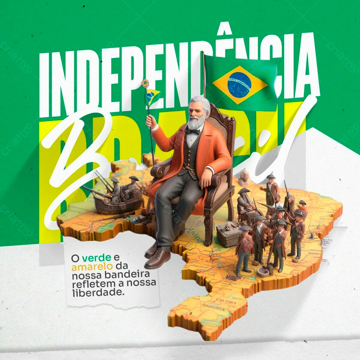 Flyer 7 de Setembro Independência PSD Editável