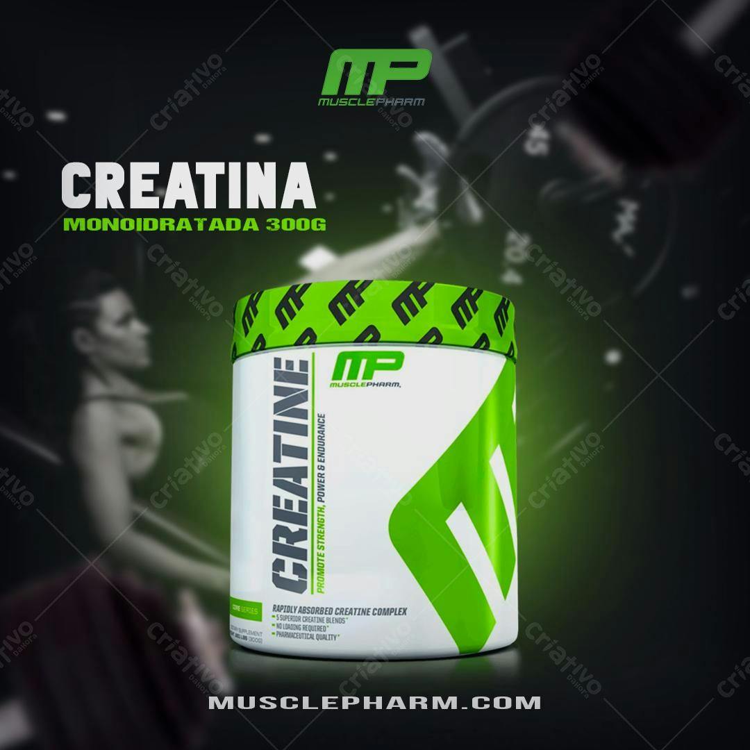 Embalagem de Creatina Monoidratada 300g PSD Editável