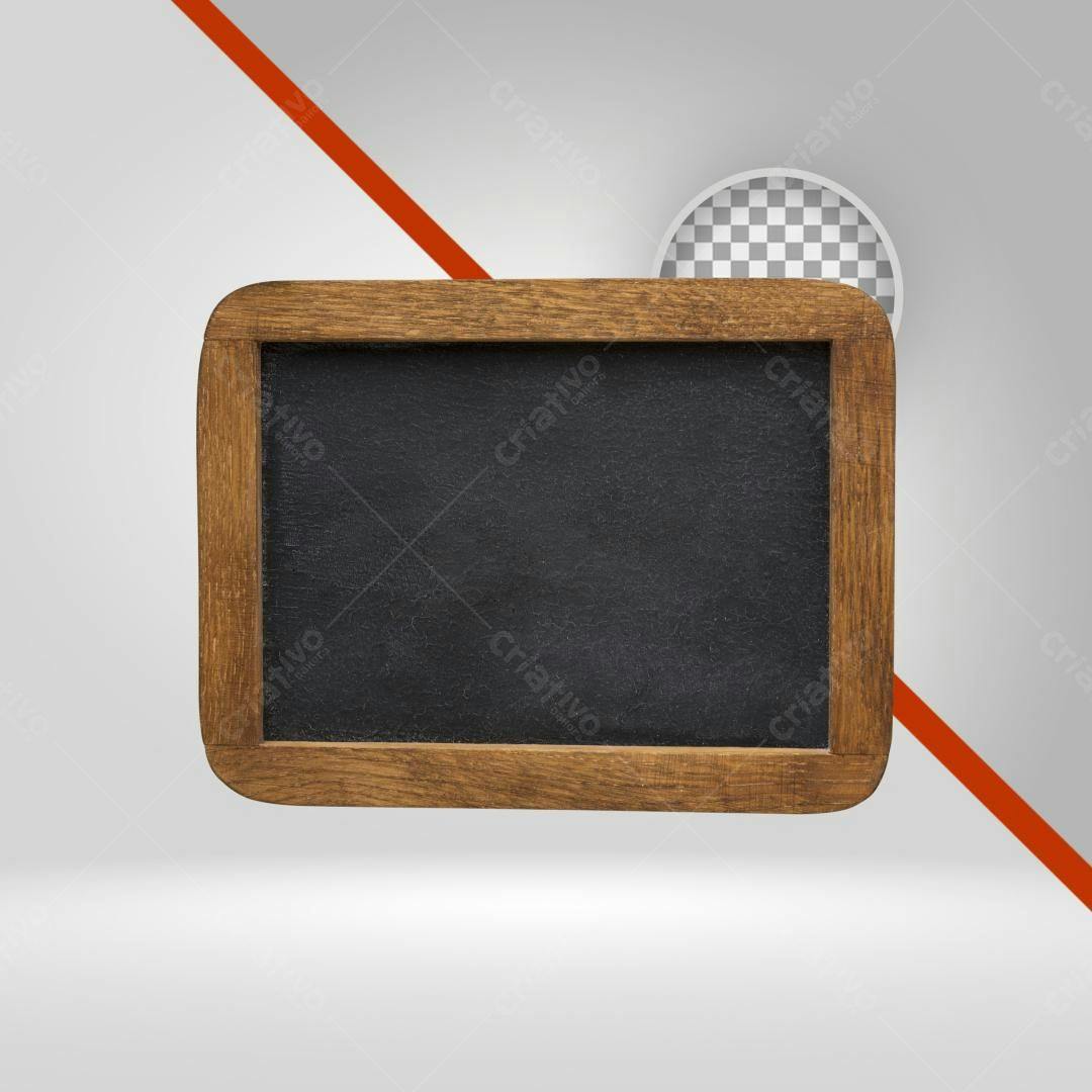 Quadro Negro PNG com fundo transparente