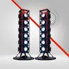 3d reflector, light tower, bulbs, led structure