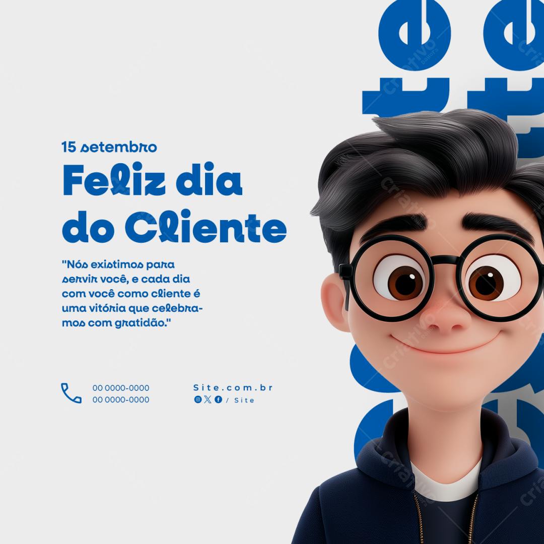 Postagem Dia do Cliente PSD Editável
