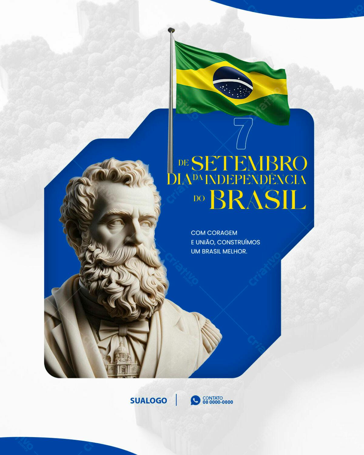 Flyer 7 de Setembro - Dia da Independência PSD Editável