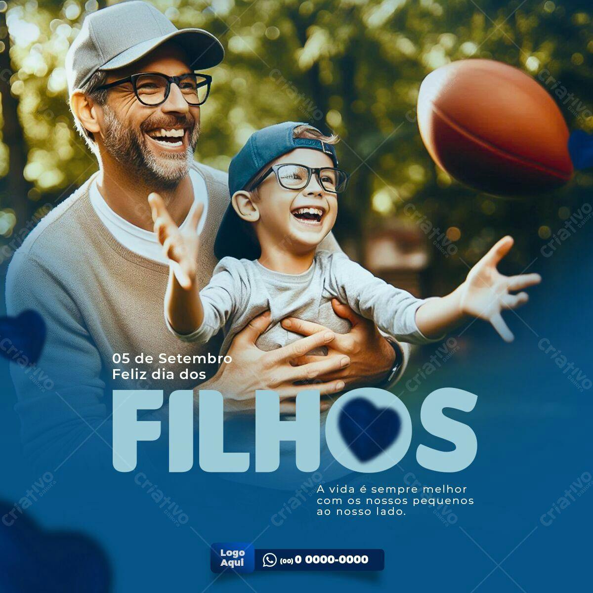 Postagem Dia dos Filhos PSD Editável