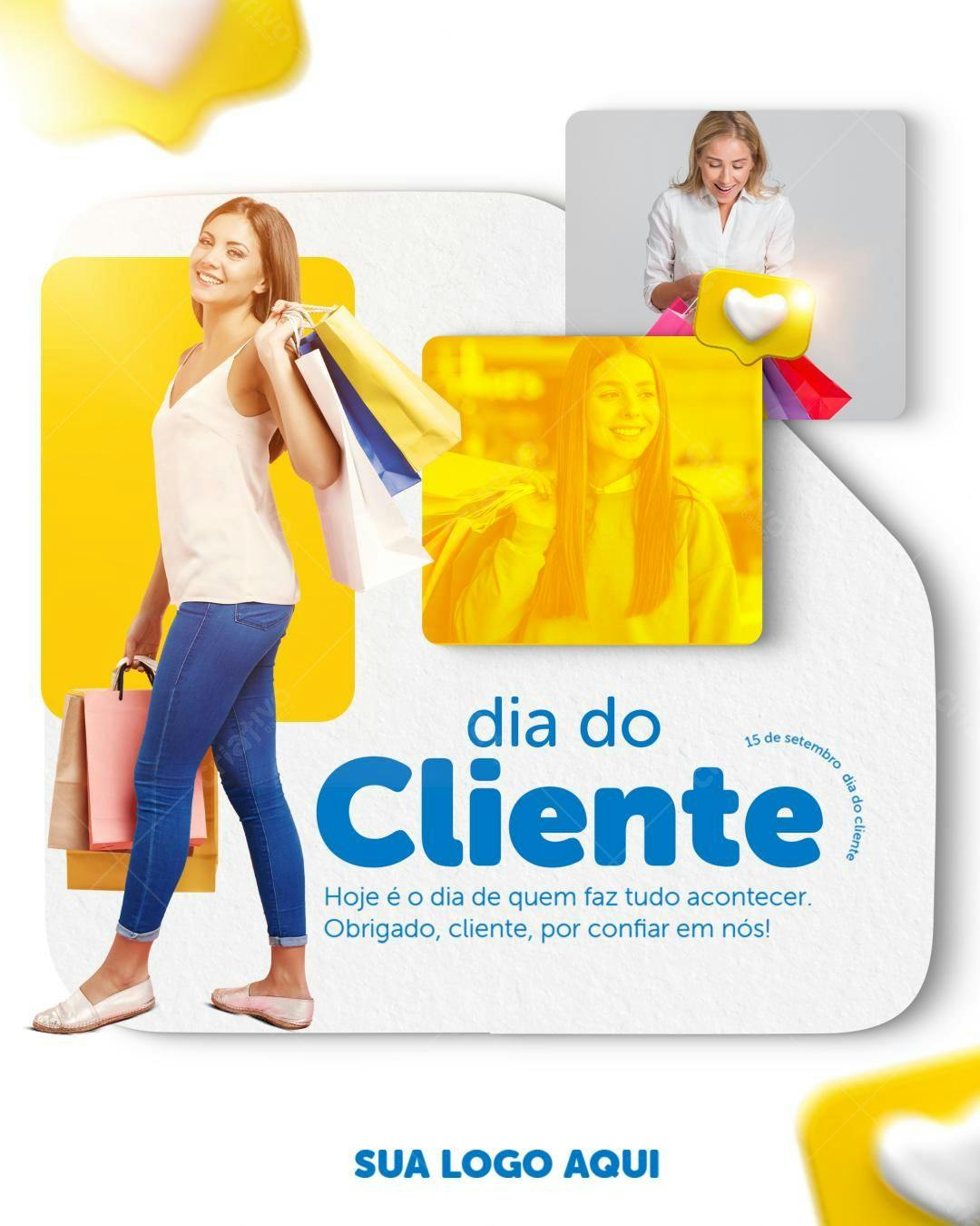 Flyer Dia do Cliente PSD Editável
