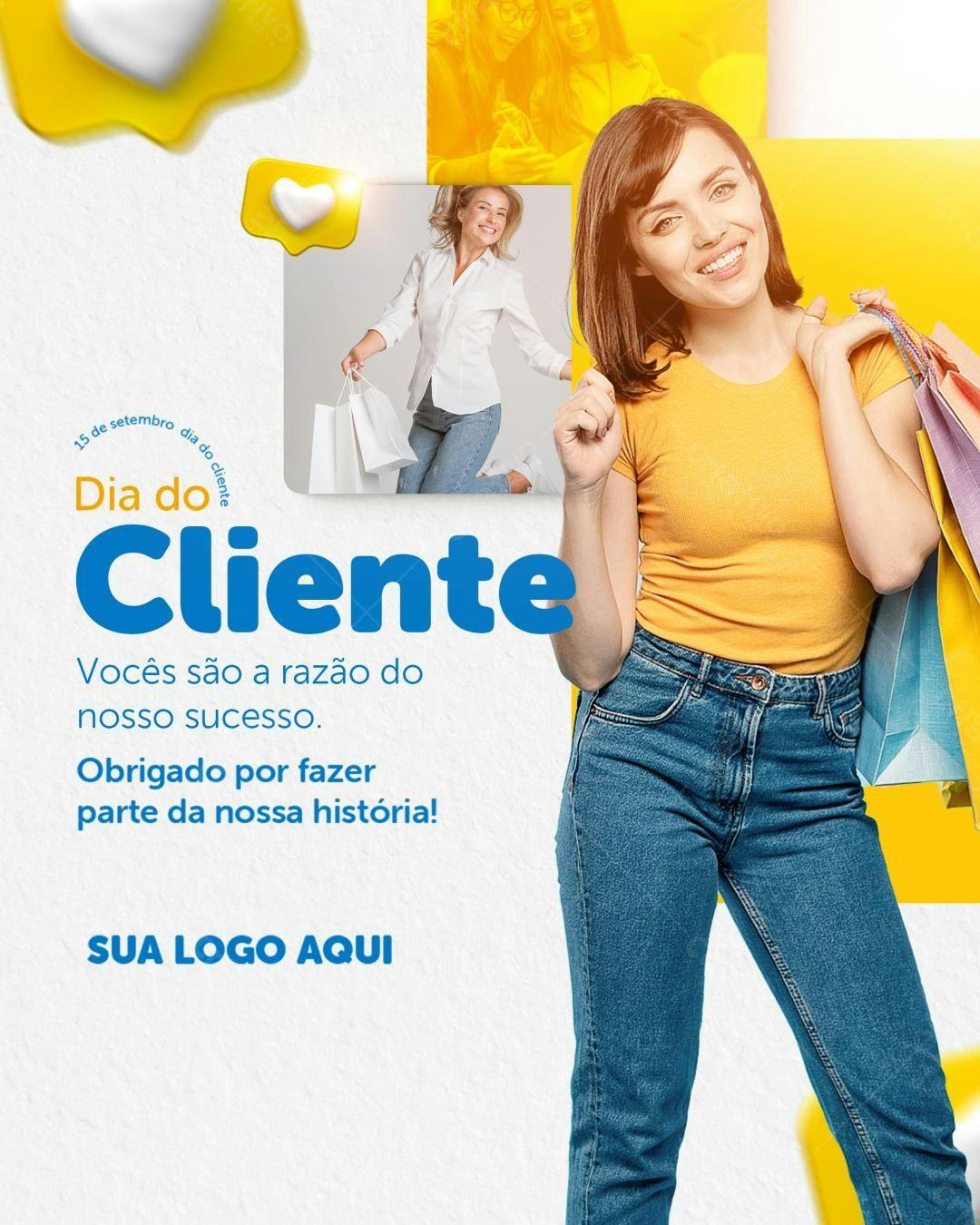 Flyer Dia do Cliente PSD Editável