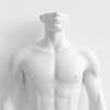 Male white mannequin on white background