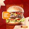 Perfect burger editable psd, burger joint