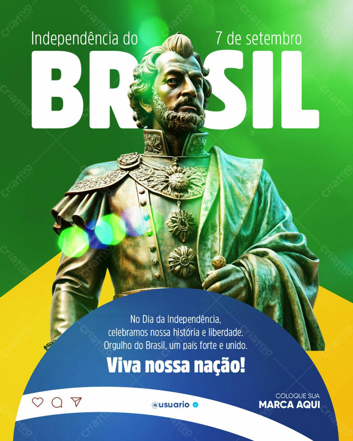 Postagem Instagram 7 de Setembro PSD Editável