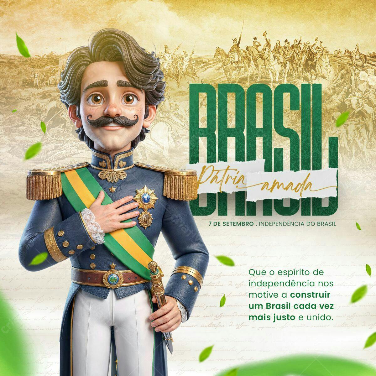 Arte para o Sete de Setembro PSD Editável
