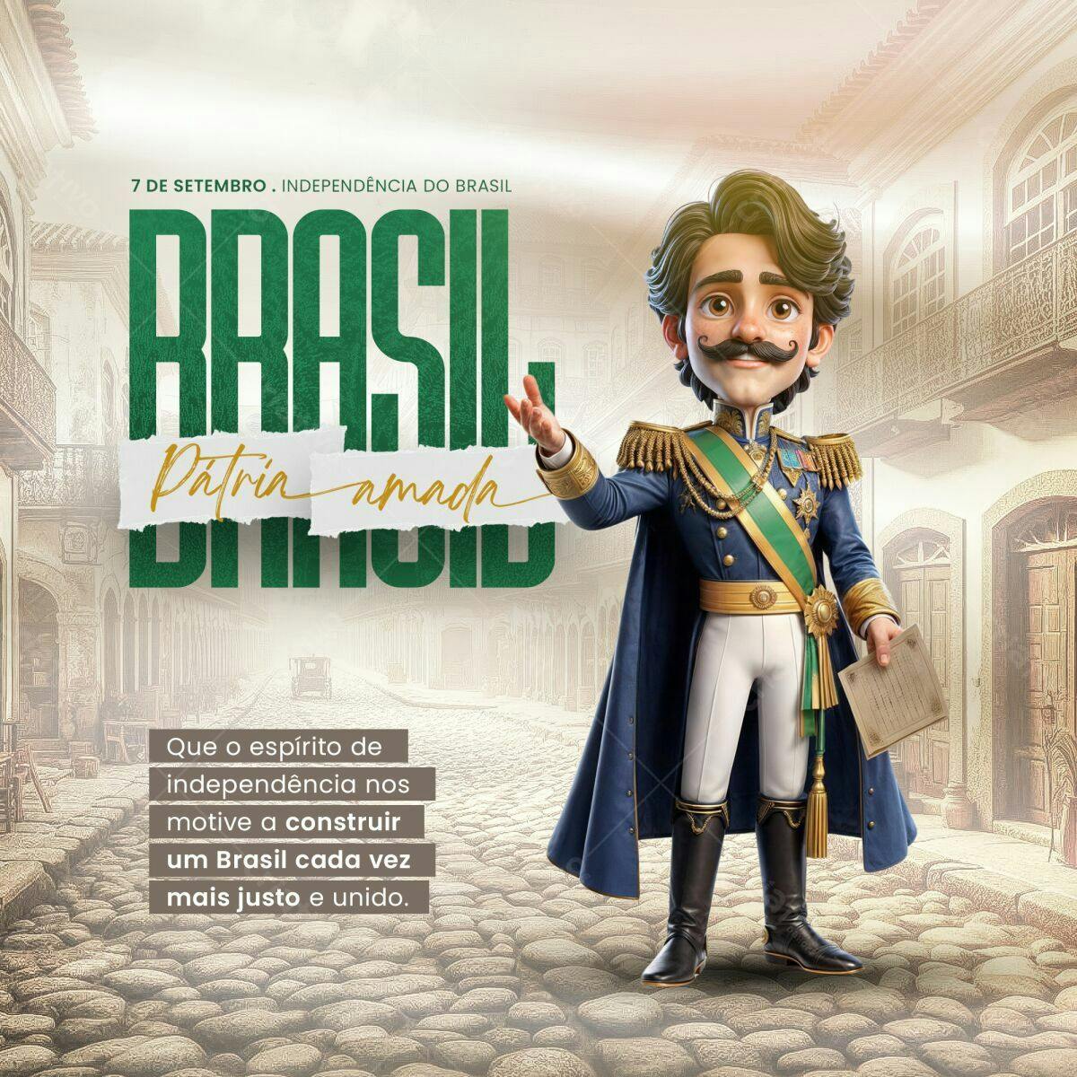 Flyer 7 de Setembro Independência do Brasil PSD Editável