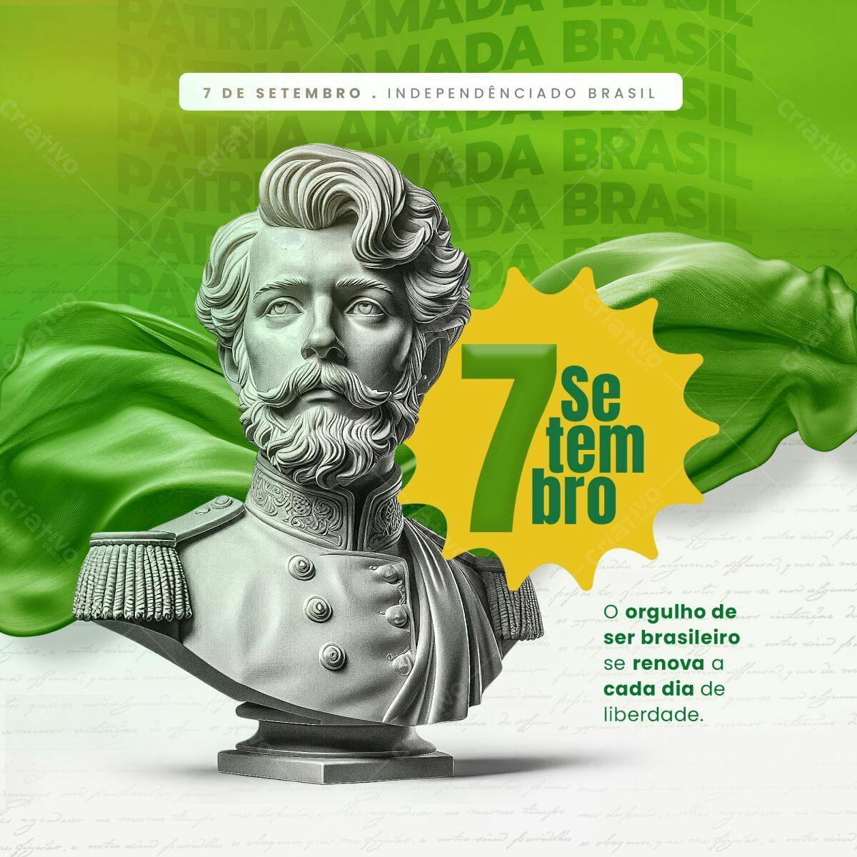 Postagem 7 de Setembro - Independência do Brasil PSD Editável