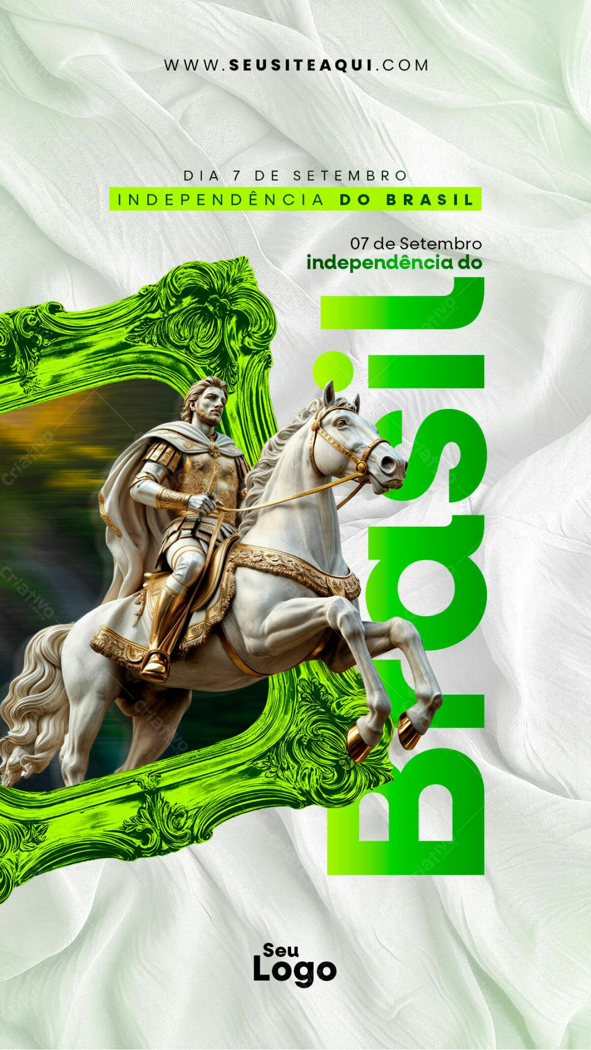Flyer 7 de Setembro Independência do Brasil PSD Editável