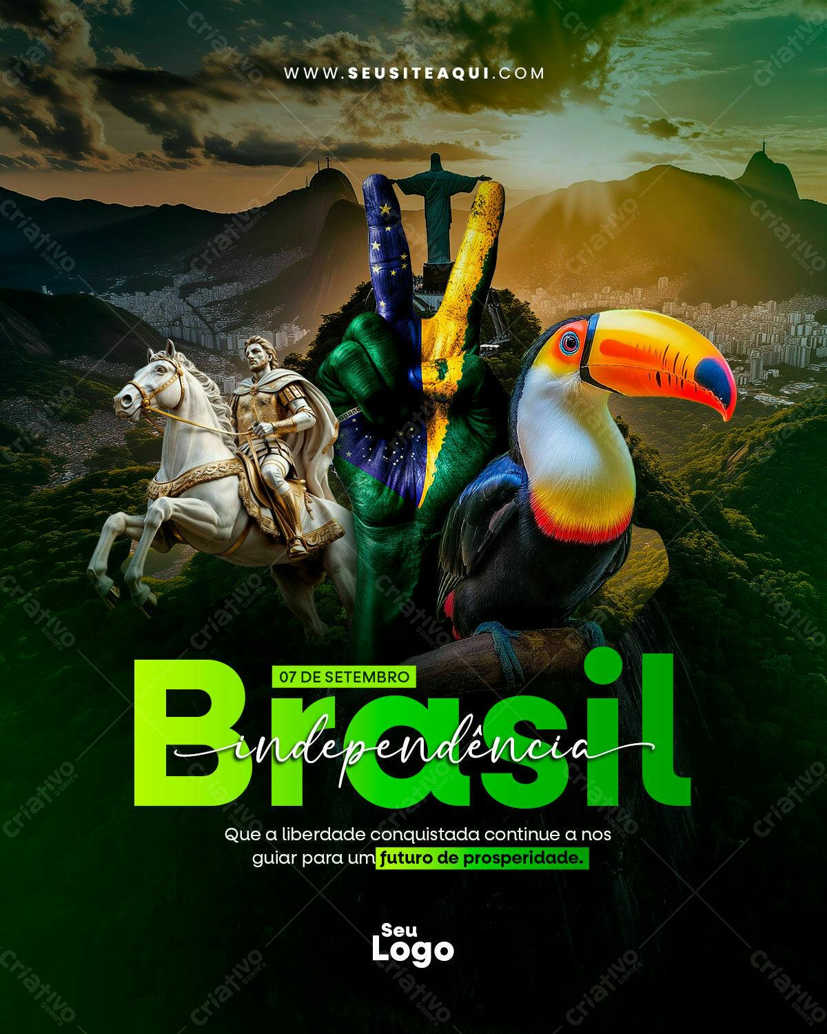 Flyer para 7 de Setembro PSD Editável