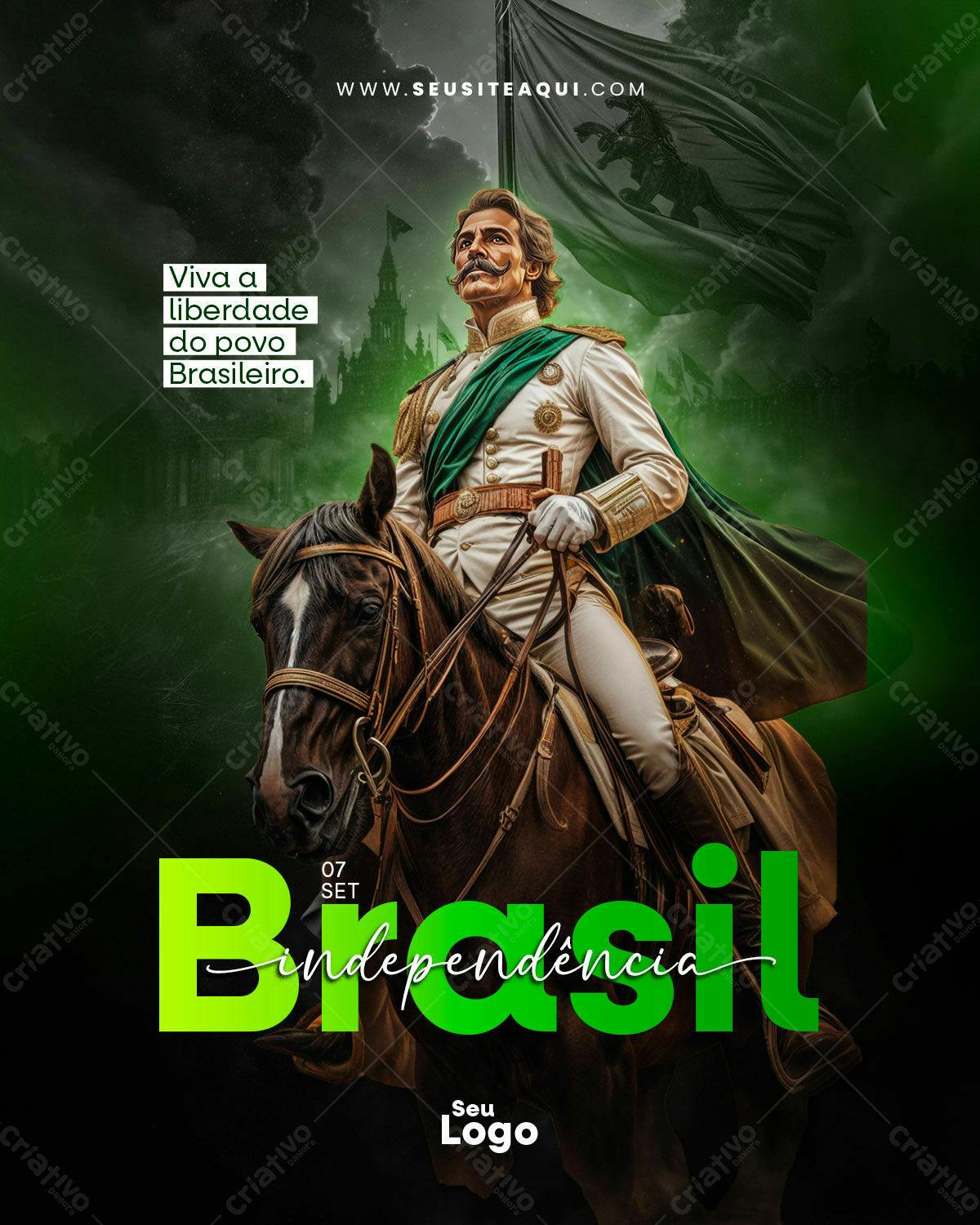 Flyer 7 de Setembro Independência do Brasil PSD Editável