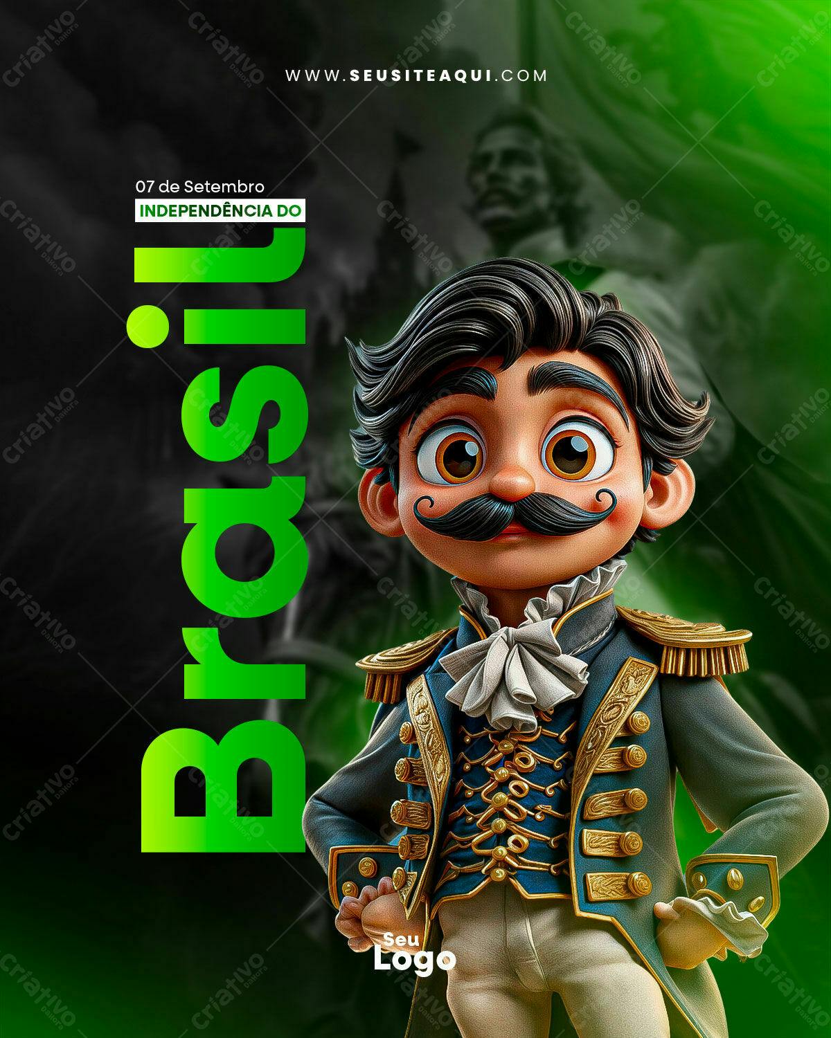 Flyer Independência do Brasil PSD Editável