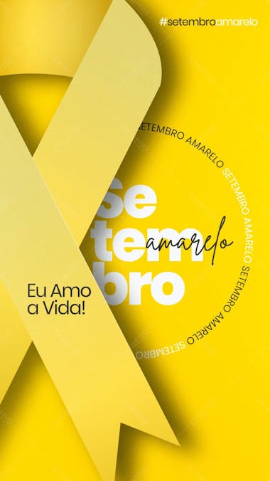 Eu amo a vida! setembro amarelo social media