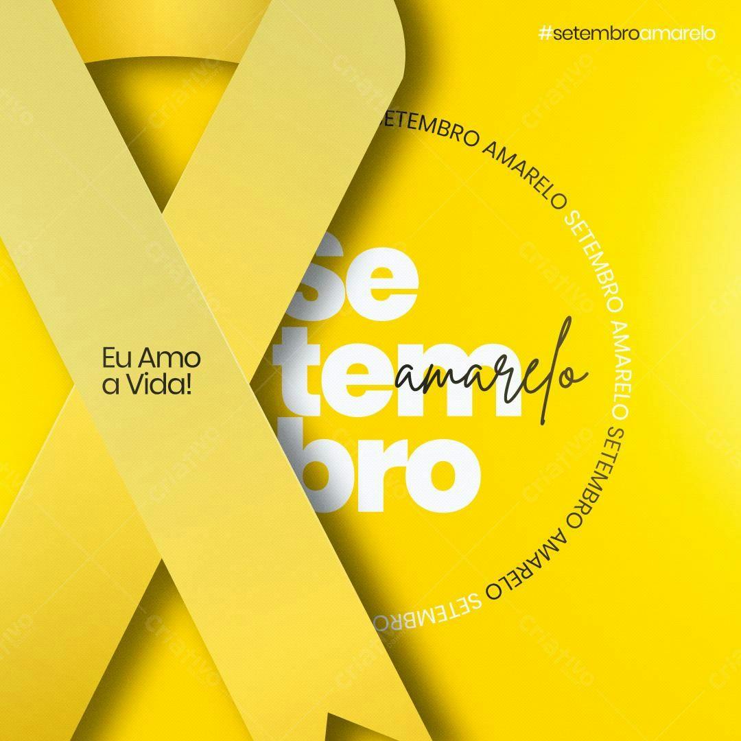 Post para Setembro Amarelo PSD Editável